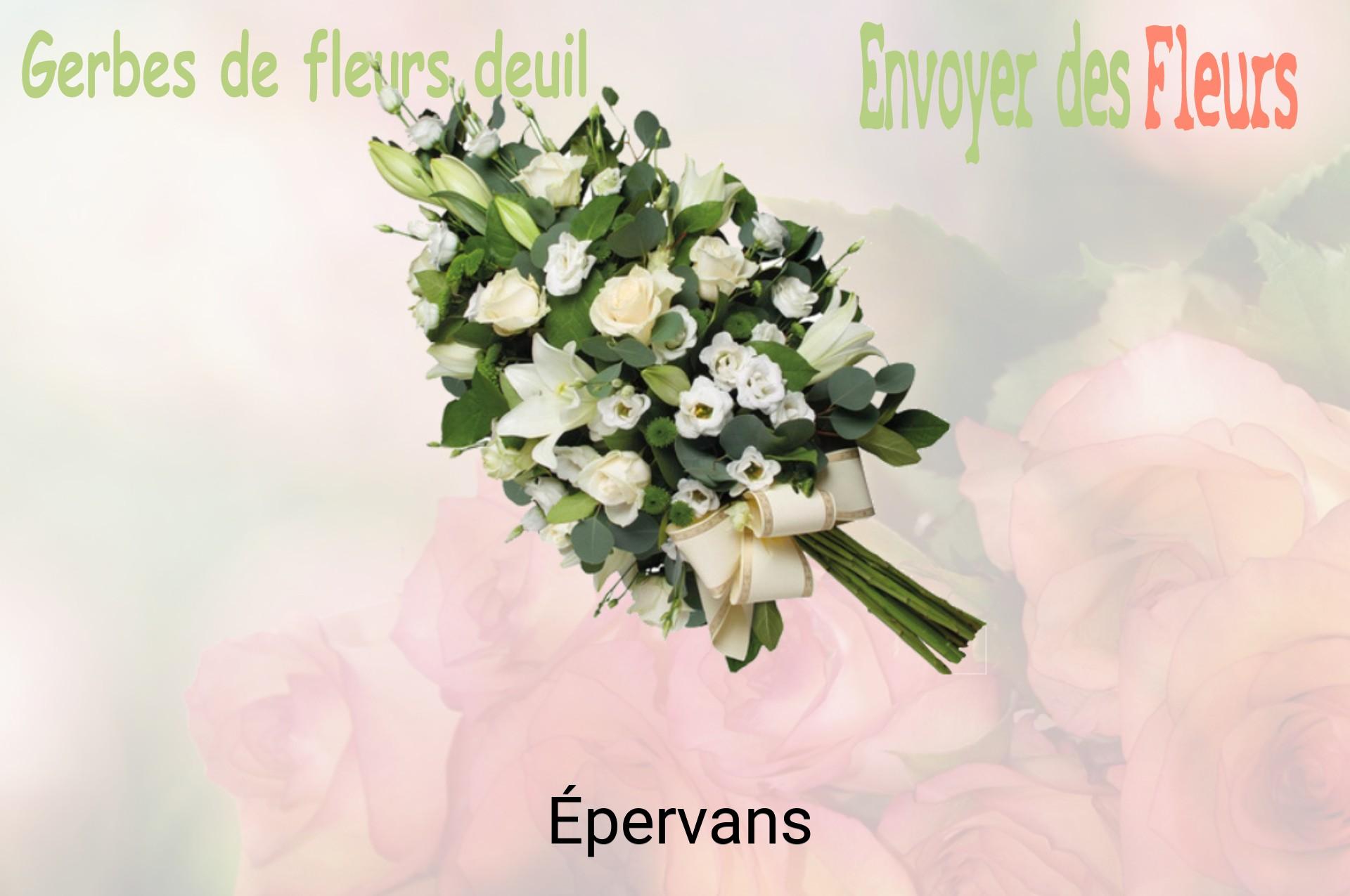 Gerbe de fleurs de deuil livrée à Épervans